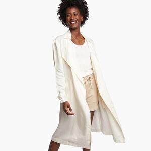 ABLE Irena Beige Trench Jacket XL Lightweight Duster Minimalist Chic